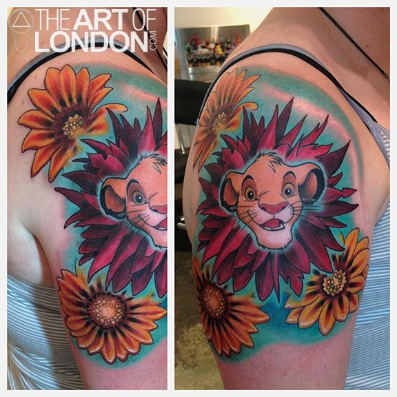 Chris 51 Tattoos Simba Lion King timelapse  YouTube