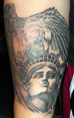 Tattoos - Lady Liberty and Eagle - 29504