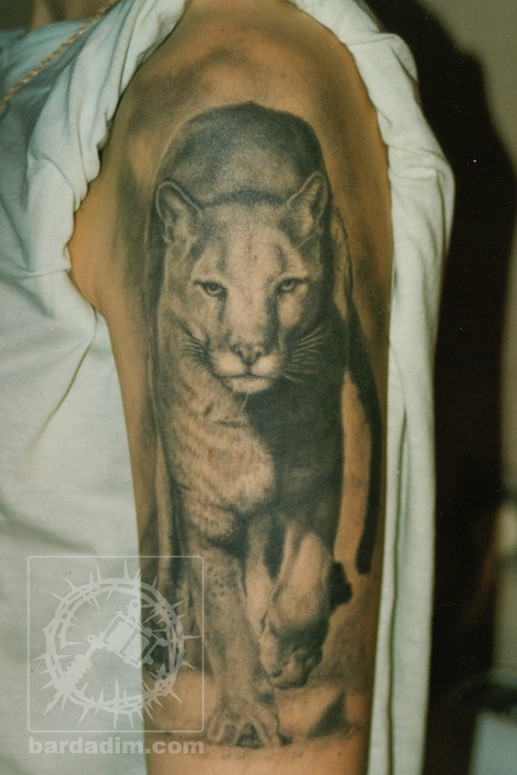 Black and Gray Puma Tattoo Bardadim: TattooNOW