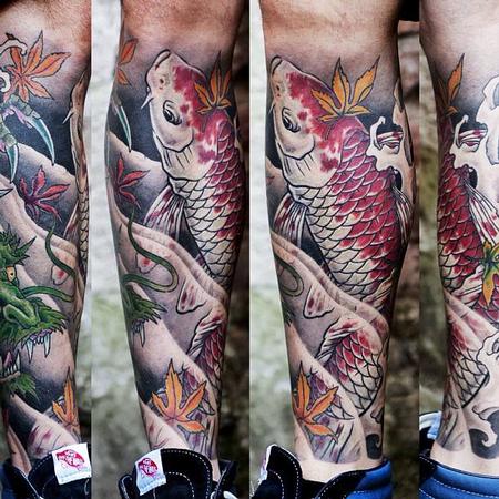 Tattoos - Koi and Dragon - 77953