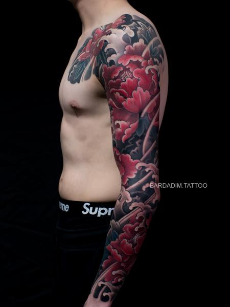 Tattoos - Botan Japanese Tattoo. Japanese Full Sleeve Tattoo - 133179