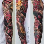 Tattoos - Japanese Bush Warbler and Plum Blossoms Sleeve - 132883