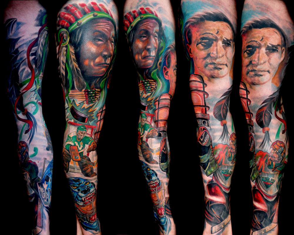 native american woman leg tattoo by doristattoo on DeviantArt