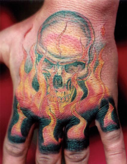 Burning Skull by Biagio Pagliarulo: TattooNOW Burning Skull by Biagio Pagliarulo: TattooNOW