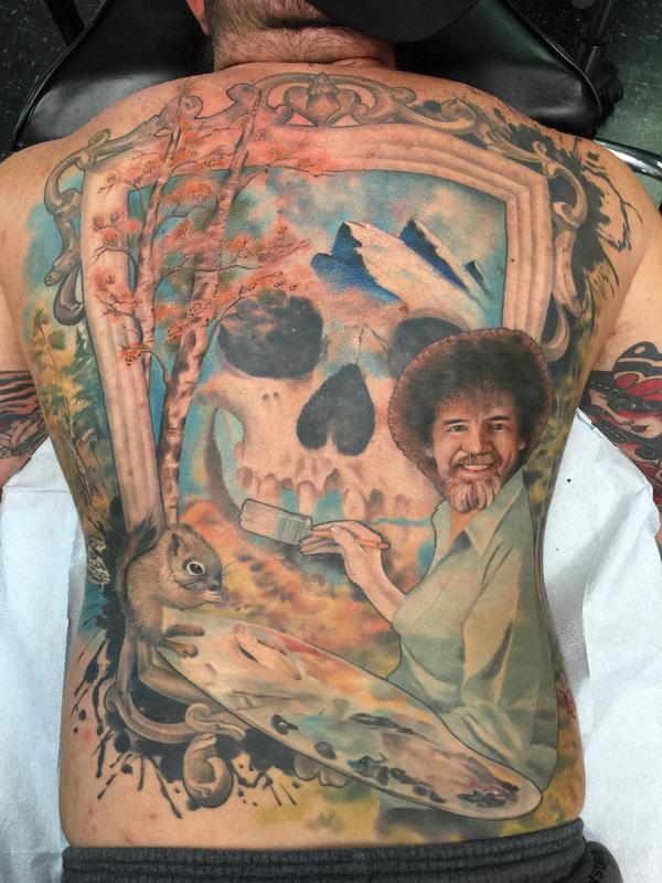 Bob Ross by Wade Rogers: TattooNOW