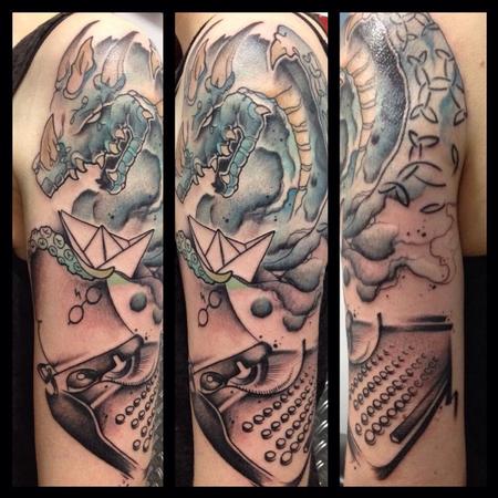 Tattoos - Write a story about a boat and a dragon - 101863