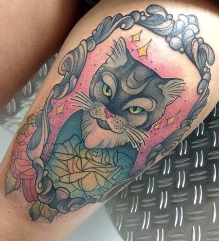 Tattoos - Cat in a frame - 99706