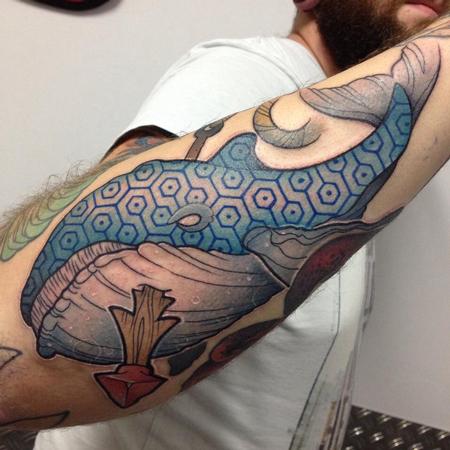 Tattoos - Geometrik whale - 99707