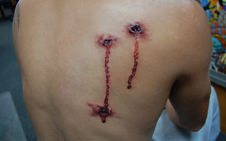 Bullet wounds by David Allen: TattooNOW