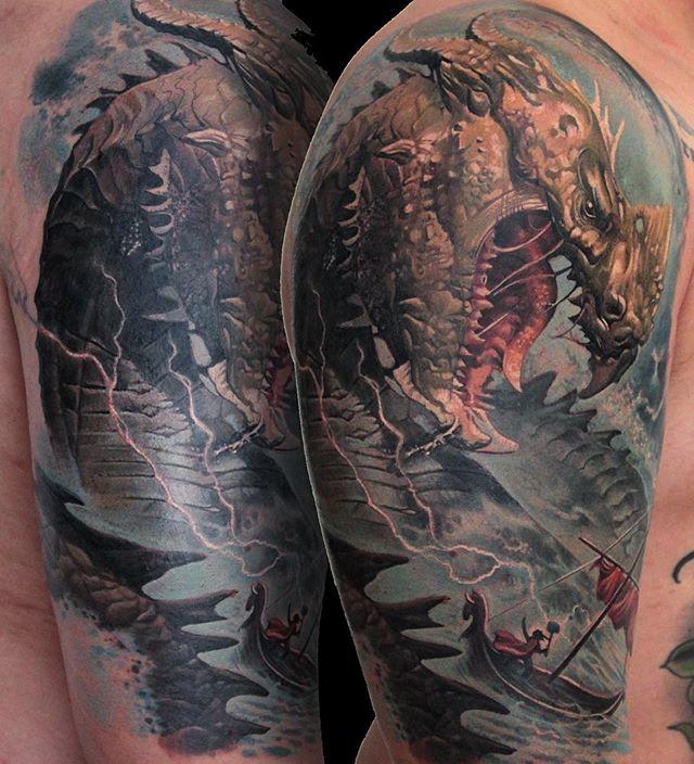 Sea Monster Tattoo by Boris: TattooNOW