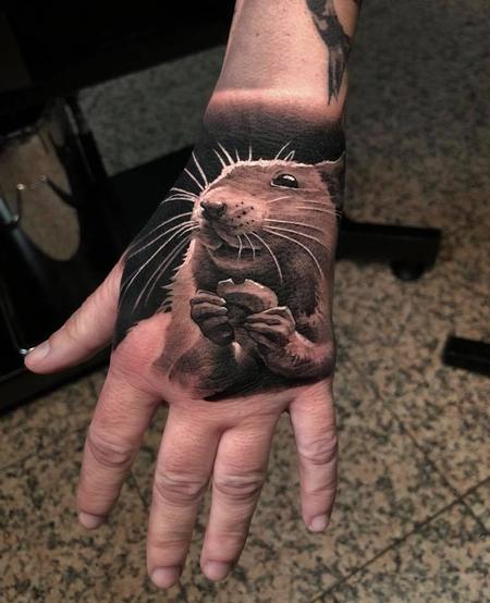 Bullet BG - Mouse hand tattoo