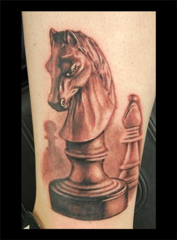 Tattoo uploaded by Ding Singh  King Chess Piece Tattoo Machotattoos  Hyderabad Tattoo Studio in Hyderabad  Tattoodo