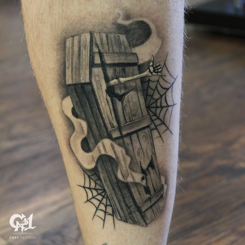 Coffin Tattoo by Capone TattooNOW
