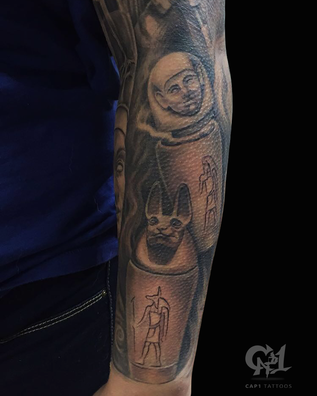 Canopic Jars Egyptian Sleeve By Capone Tattoonow