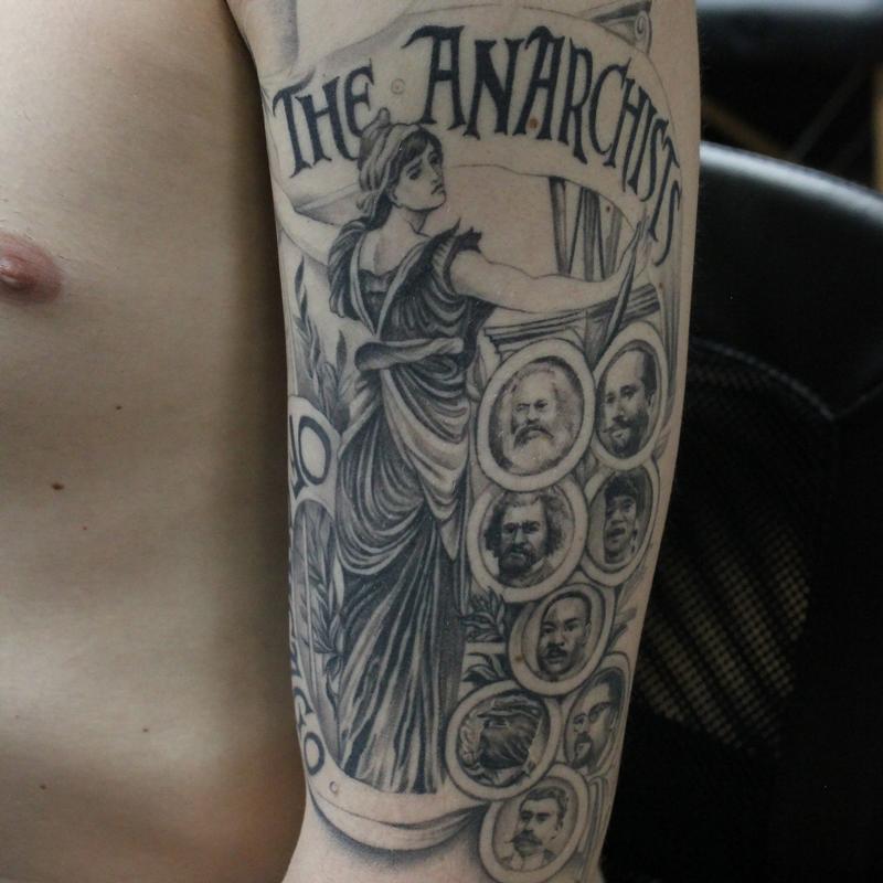 Healed Anarchists of Chicago Illustration from 1886 with