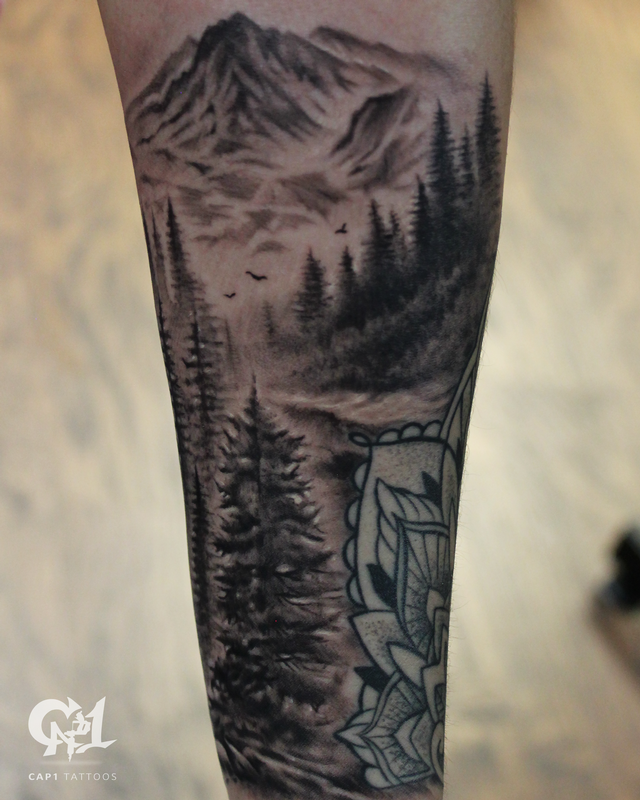25 Breathtaking Mountain Tattoos That Flat Out Rock - TATTOOBLEND | Sleeve  tattoos, Tattoos for guys, Forearm tattoos