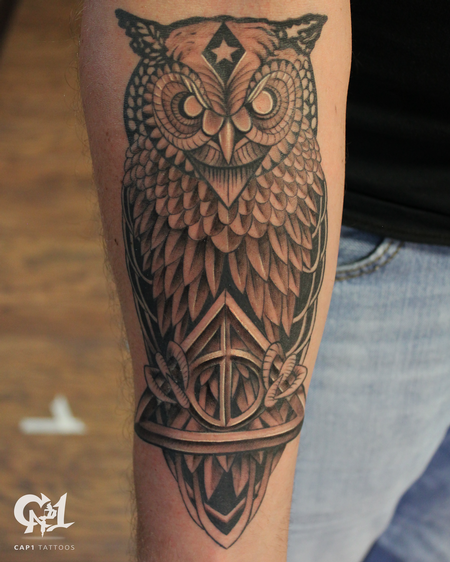 Tattoos - Deathly Hollows Owl - 126933