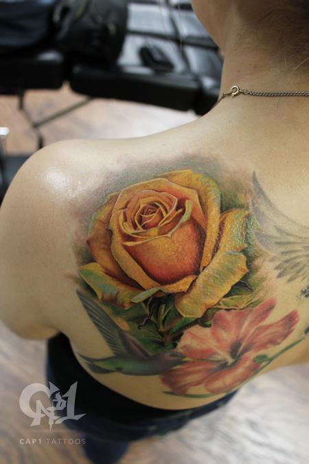 Tattoos - Yellow Rose Tattoo - 133317