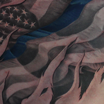 Tattoos - American Flag Back the Blue Tattoo - 126691