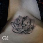 Tattoos - Lotus Flower Sternum Tattoo - 122684