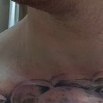 Tattoos - Mushroom Psychedelic Chest Tattoo - 123794