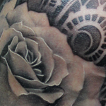 Tattoos - Realistic Rose and Diamond Tattoo - 126641