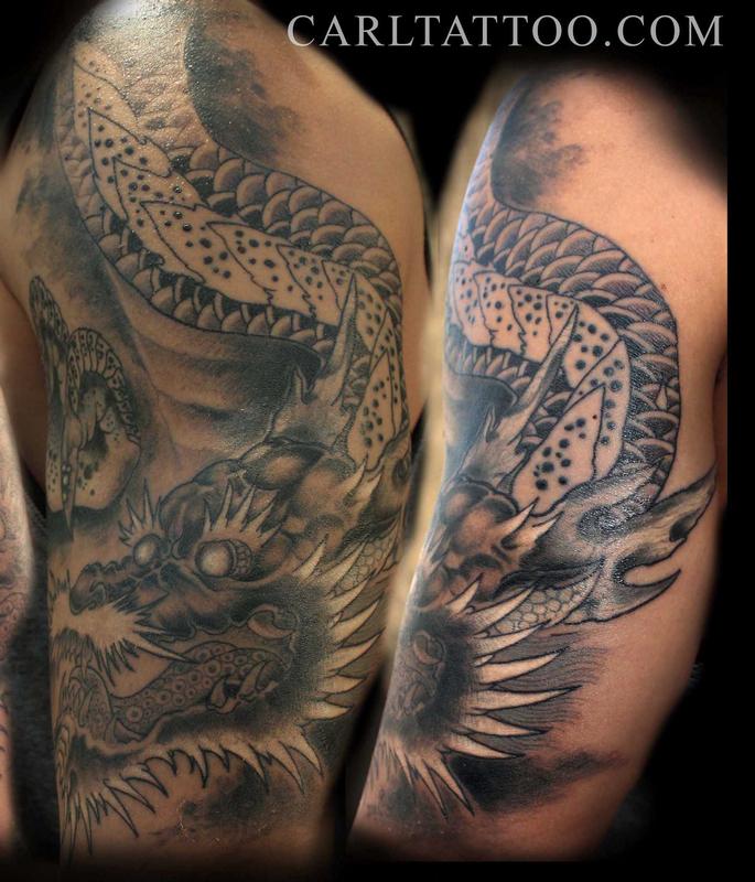 Japanese Dragon By Carl Sebastian Tattoonow