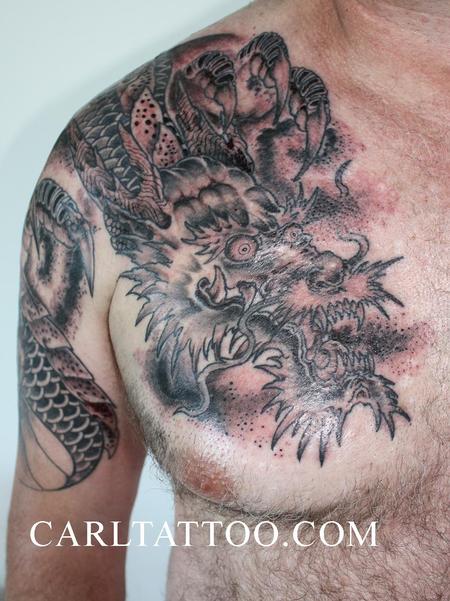 Tattoos - dragon tattoo by carl sebastian  - 86641