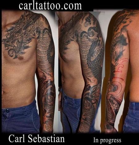 Tattoos - dragon sleeve - 77871