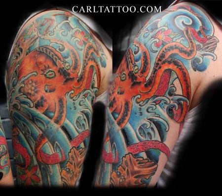 Tattoos - octopus tattoo by carl sebastian - 79899
