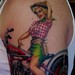 Tattoos - Cowgirl on an Indian - 50274