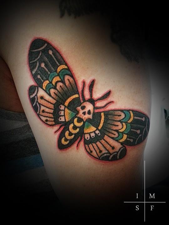 Traditional Death-Head Moth by Ian Manley: TattooNOW Traditional Death-Head Moth by Ian Manley: TattooNOW