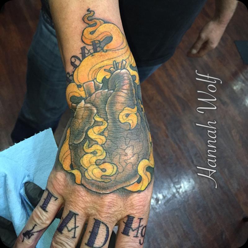 Hand Heart Tattoo By Hannah Wolf Tattoonow Hand Heart Tattoo By Hannah Wolf Tattoonow