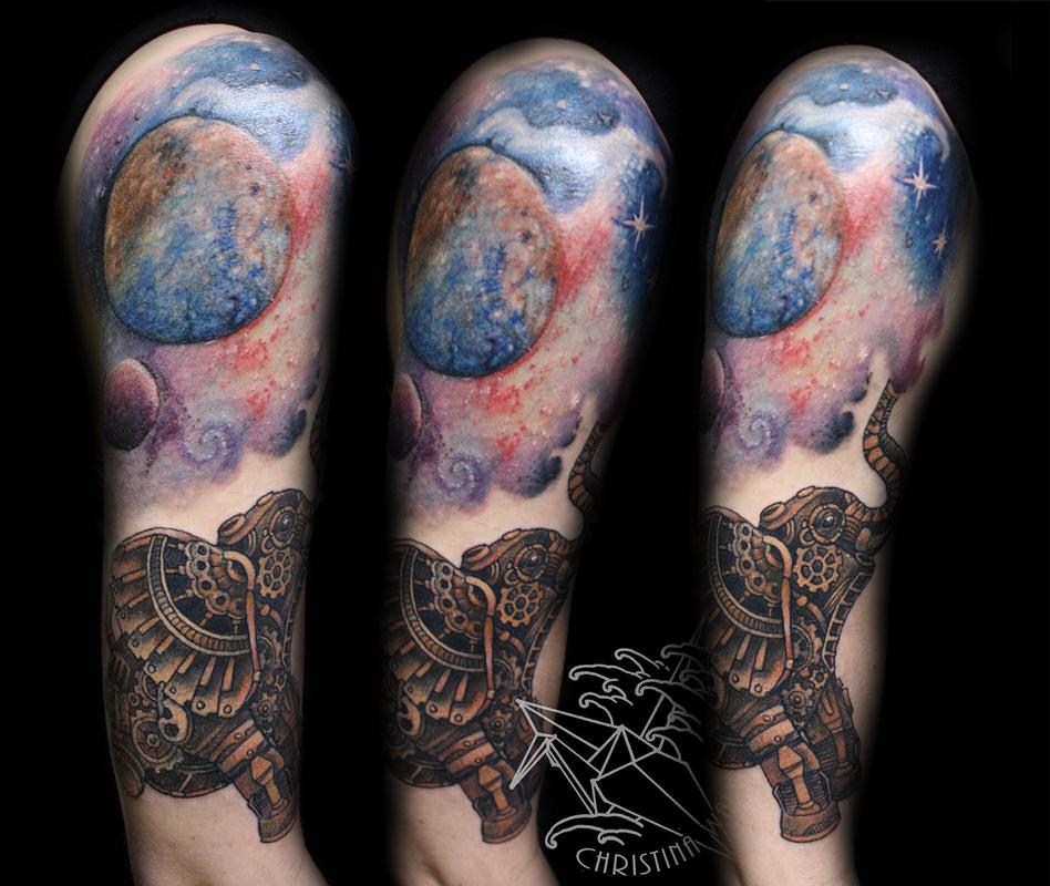 Half Sleeve Elephant Tattoo - Tattoo Ideas and Designs | Tattoos.ai