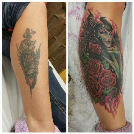 Tattoos - maleficent cover up - 101531