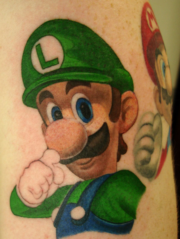 Repost inkyeik      Mario  Luigi player 1 and 2  Follow for  more content like this   anime man  Brother tattoos Sister tattoos  Sibling tattoos