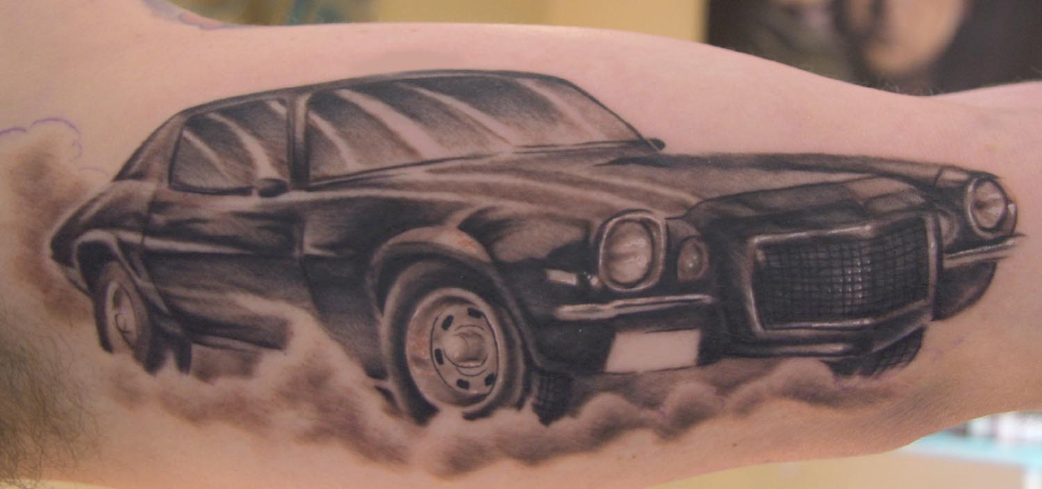 Camaro on underarm by Cory Norris: TattooNOW