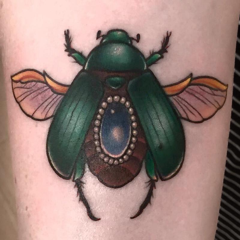 Folding scarab beetle tattoo for my Sister who was sitting like a rock even  the inner elbow is a placement which hurts AF  By Bleeding Canvas Tattoo  Parlour  Facebook