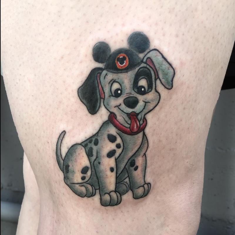Dalmation Puppy with Mickey Mouse ears by Eddie Zavala: TattooNOW