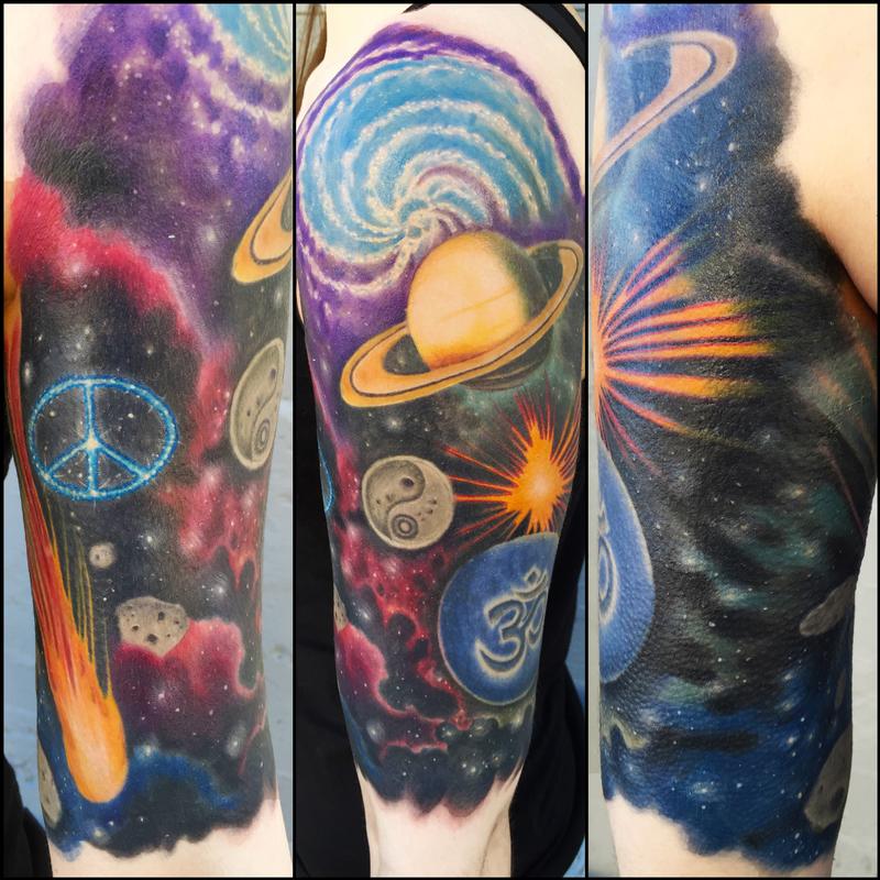 Milky Way Galaxy  Space Theme Tattoo Time Lapse  YouTube