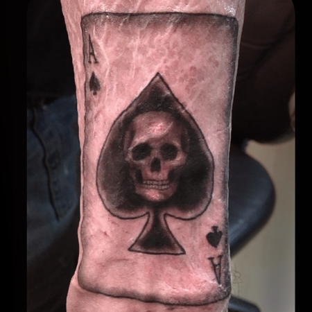 Tattoos - Black and Grey Ace of Spades  - 119088