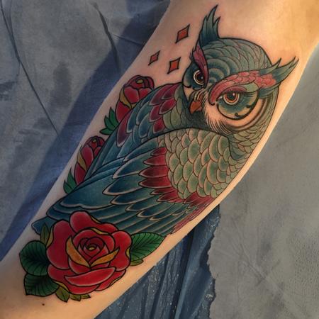 Tattoos - Owl and Roses  - 120524