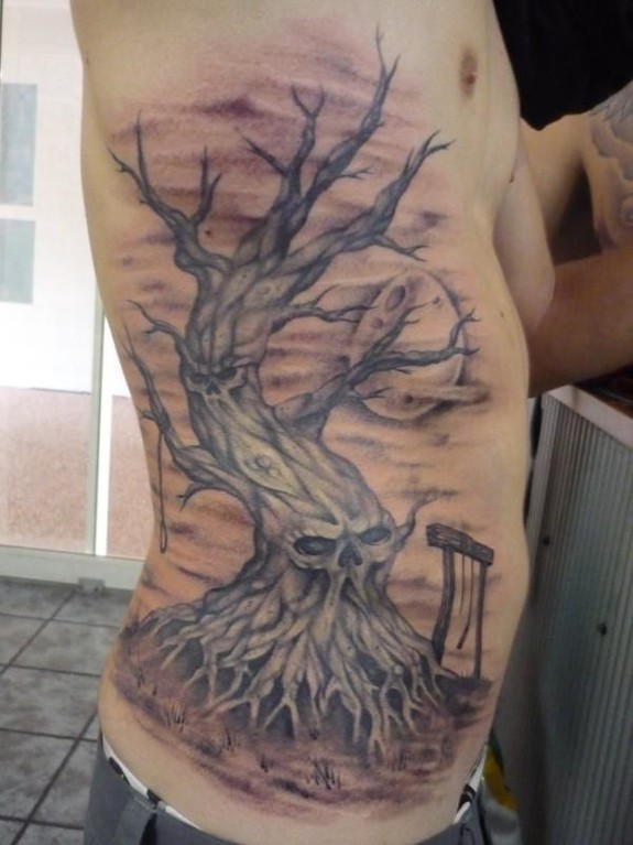 Tattoo tagged with side boob tree small danielwinter line art rib  tiny ifttt little nature medium size fine line  inkedappcom