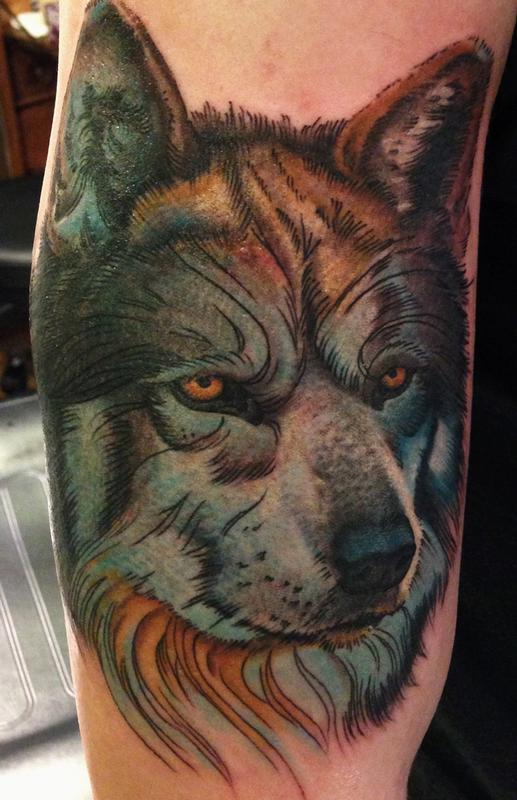 color wolf tattoo by D'Lacie: TattooNOW