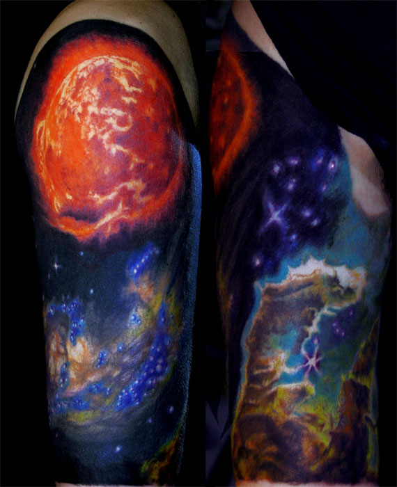 Pillars of creation or eagle nebula tattoo  Tattoogridnet