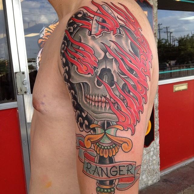 My interpretation of the Army Ranger insignia by William: TattooNOW