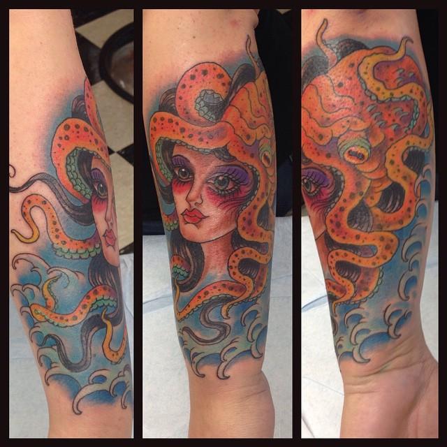 Tattoo octopus with girl the 125 Octopus