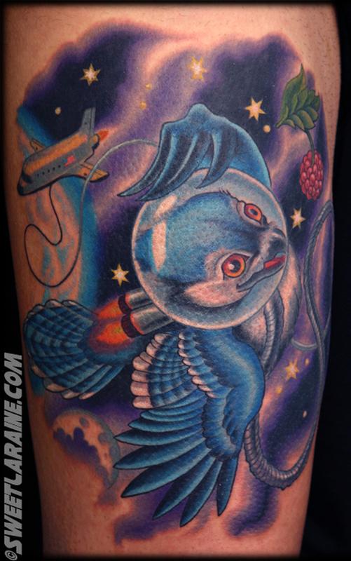 Space Cadet Blue Jay By Sweet Laraine Tattoonow