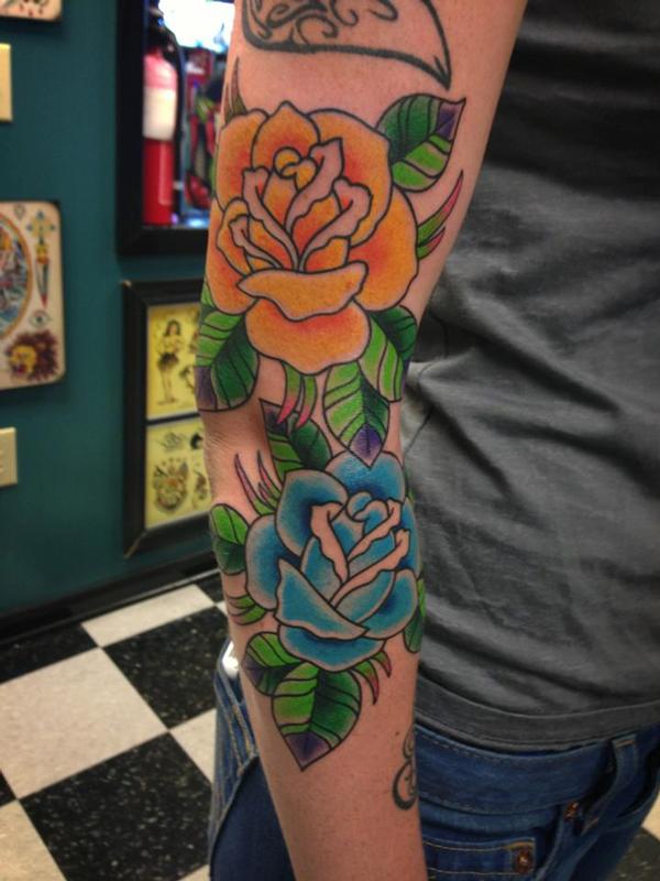 Two Roses by William: TattooNOW Two Roses by William: TattooNOW