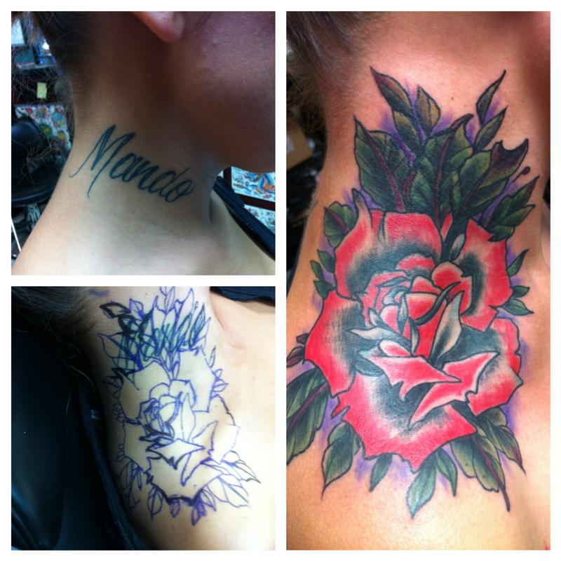 rose cover up by Jedidia: TattooNOW
